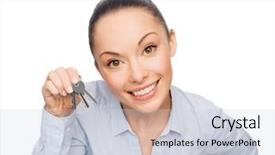  Presentation with real estate - Beautiful slide set featuring property management leasing - business real estate and banking backdrop and a lemonade colored foreground