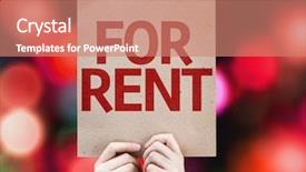  Presentation with colorful fancy carp fish koi - Audience pleasing PPT layouts consisting of property management leasing - rent card with colorful background backdrop and a coral colored foreground