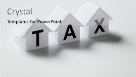  Presentation with estate tax - Cool new slide set with property-or-real-estate-tax backdrop and a light gray colored foreground