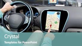  Presentation with property - Cool new presentation theme with property regulation - close up of man driving backdrop and a seafoam green colored foreground