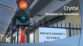  Presentation with traffic - Presentation having property regulation - site entry traffic lights background and a  colored foreground