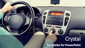  Presentation with driving road - Colorful PPT theme enhanced with property regulation - transport road trip car driving backdrop and a  colored foreground