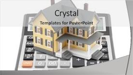  Presentation with mortgage - Amazing slide deck having property tax - mortgage calculator backdrop and a light gray colored foreground