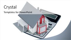  Presentation with property tax - Audience pleasing PPT layouts consisting of property tax - residential building on a calculator backdrop and a white colored foreground