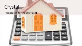  Presentation with calculator - Colorful theme enhanced with property tax - small orange toy house backdrop and a lemonade colored foreground