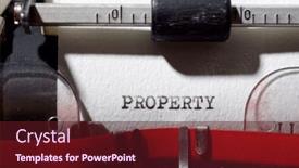  Presentation with property - Presentation enhanced with property-word-written background and a tawny brown colored foreground
