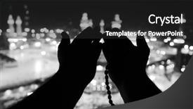  Presentation with islamic - Audience pleasing PPT layouts consisting of prophet - islamic holy place backdrop and a dark gray colored foreground