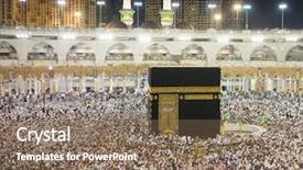  Presentation with kaaba mecca - Cool new presentation design with prophet - praying in mecca at kaaba backdrop and a violet colored foreground