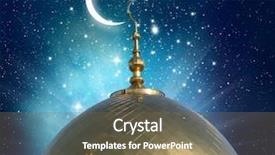  Presentation with ramadan - Audience pleasing PPT theme consisting of prophet - ramadan kareem background crescent moon backdrop and a tawny brown colored foreground