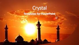  Presentation with mosque - Slide deck featuring prophet - ramadan kareem background mosque background and a crimson colored foreground