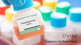  Presentation with bacterium - Presentation theme with propionibacterium-acnes-this-bacterium background and a coral colored foreground
