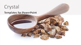  Presentation with antibiotic - Slides featuring propolis-tincture-in-wooden-spoon background and a light gray colored foreground