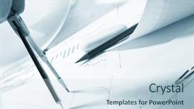  Presentation with work - Colorful slide deck enhanced with construction proposal - engineer's work table backdrop and a sky blue colored foreground