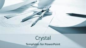  Presentation with work - Cool new presentation with construction proposal - engineer's work table backdrop and a lemonade colored foreground