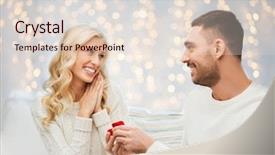  Presentation with love and proposal - Amazing slide deck having proposal and holidays concept - happy backdrop and a lemonade colored foreground