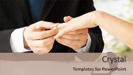  Presentation with wedding ring - Cool new presentation with proposal restaurant - picture of man putting wedding backdrop and a coral colored foreground