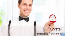  Presentation with engagement - Audience pleasing slide deck consisting of proposing with an engagement ring backdrop and a lemonade colored foreground