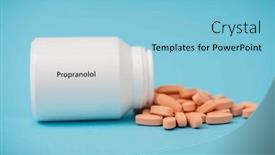  Presentation with drug - Theme featuring propranolol-non-selective-beta-blocker background and a light blue colored foreground