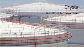  Presentation with hong kong - PPT theme featuring propylene - gas tank in hong kong background and a light blue colored foreground