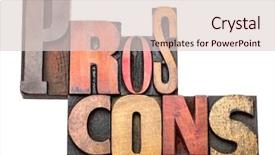  Presentation with fonts - Beautiful slide set featuring pros and cons - isolated word backdrop and a lemonade colored foreground