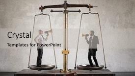  Presentation with fight - Slides having pros cons - employees in a fight background and a light gray colored foreground