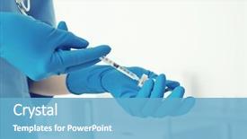  Presentation with vaccination - Beautiful slides featuring pros cons - nurse with syringe and medicine backdrop and a light blue colored foreground