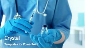  Presentation with vaccination - Beautiful theme featuring pros cons - nurse with syringe and medicine backdrop and a teal colored foreground