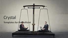  Presentation with balance - Colorful PPT theme enhanced with pros cons - technological balance backdrop and a light gray colored foreground