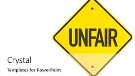  Presentation with unfair - PPT layouts with pros cons - unfair sign isolated on white background and a white colored foreground