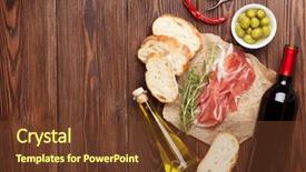  Presentation with olive oil - Cool new theme with prosciutto wine olives parmesan backdrop and a tawny brown colored foreground