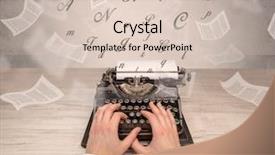  Presentation with medical robot hand and person - Theme with prosesor - first person perspective hand typewriting background and a lemonade colored foreground