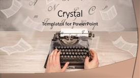  Presentation with first - Presentation theme having prosesor - first person perspective hand typewriting background and a lemonade colored foreground