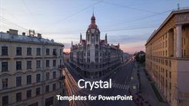  Presentation with hotdog corn dog street junk - Slides enhanced with prospects buidling - building with spire at corner background and a wine colored foreground