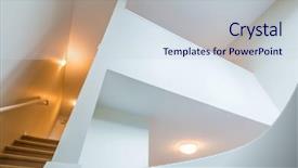  Presentation with construction design - Slide deck featuring prospects buidling - fragment of abstract architecture interior background and a lemonade colored foreground