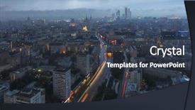  Presentation with weapon - Slides consisting of prospects buidling - garden ring street at foggy background and a tawny brown colored foreground