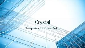  Presentation with cognitive perspective - Colorful PPT theme enhanced with prospects buidling - glass building perspective view backdrop and a sky blue colored foreground