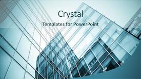  Presentation with highrise building - PPT theme having prospects buidling - panoramic and prospective wide angle background and a  colored foreground