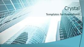  Presentation with highrise-building - Presentation featuring prospects buidling - panoramic and prospective wide angle background and a cool aqua colored foreground