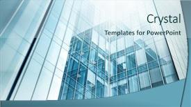  Presentation with steel building - Slide set with prospects buidling - panoramic and prospective wide angle background and a sky blue colored foreground