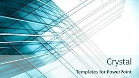  Presentation with high rise building - Audience pleasing slide set consisting of prospects buidling - panoramic and prospective wide angle backdrop and a cool aqua colored foreground