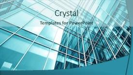  Presentation with high rise building - Presentation design with prospects buidling - panoramic and prospective wide angle background and a sky blue colored foreground