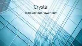  Presentation with glass - Audience pleasing PPT layouts consisting of prospects buidling - transparent glass wall of contemporary backdrop and a sky blue colored foreground