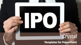  Presentation with tablet - PPT theme enhanced with prospectus - business man holding tablet background and a tawny brown colored foreground