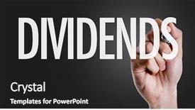  Presentation with writing the text human rights - PPT theme having prospectus - hand writing the text dividends background and a dark gray colored foreground