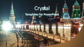  Presentation with russia - Audience pleasing presentation theme consisting of prospectus - night traffic in a center backdrop and a wine colored foreground