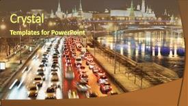  Presentation with traffic jam - PPT layouts with green lemon on tree lemon background and a ocean colored foreground