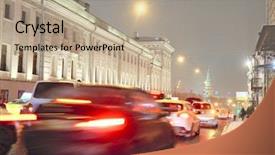 Presentation with traffic jam - PPT layouts having prospectus - traffic jam in moscow russia background and a coral colored foreground