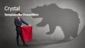  Presentation with shadow - Beautiful slides featuring prosperity - businessman standing with red cloth backdrop and a gray colored foreground