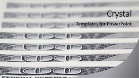  Presentation with 20 dollar bill - Presentation theme featuring hong kong city urban central building concept background and a gray colored foreground