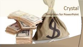  Presentation with tan book stack stacks of books - Slide deck consisting of prosperity america - bag with stacks of dollars background and a cream colored foreground